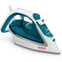 Tefal EasyGliss Plus FV5718, Trocken- & Dampfbügeleisen, Durilium Bügelsohle, 2 m, 190 g/min, Türkis, Weiß, 45 g/min