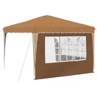 vidaXL Pop-up Partyzelt 288 x 288 x 245 cm Beige Oxford-Stoff