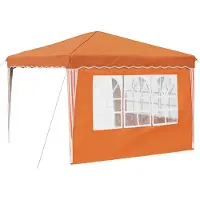 vidaXL Pop-up Partyzelt 288 x 288 x 245 cm Orange Oxford-Stoff