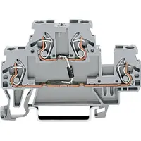Wago 870-540/281-669 Bauelementklemme,Doppelstock,für Tragschiene 35 x 15 und 35 x 7,5,grau 870540281669 - 50 Stück