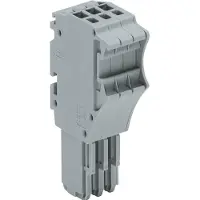 Wago 2020-104 1-Leiter-Federleiste,Push-in CAGE CLAMP,1,5 mm2,grau 2020104 - 50 Stück