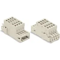 Wago 734-370/037-000 2-Leiter-Kombistecker,100% fehlsteckgeschützt,1,5 mm2,lichtgrau 734370037000 - 25 Stück