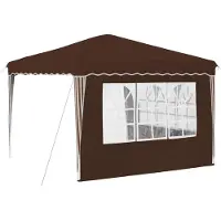 vidaXL Pop-up Partyzelt 288 x 288 x 245 cm Braun Oxford-Stoff