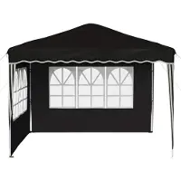 vidaXL Pop-up Partyzelt 288 x 288 x 245 cm Schwarz Oxford-Stoff