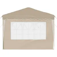 vidaXL Pop-up Partyzelt 288 x 288 x 245 cm Creme Oxford-Stoff