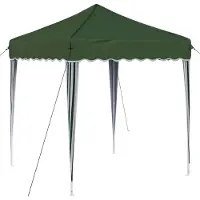 vidaXL Pop-up Partyzelt 195 x 195 x 245 cm Grün Oxford-Stoff