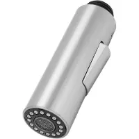 OEM Kunststoff-Küchenarmatur-2-Funktions-Spülarmatur-Set - Kunststoff - Nickel-geborsten - Ummanteltes Handstück