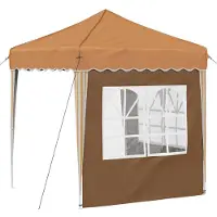vidaXL Pop-up Partyzelt 195 x 195 x 245 cm Beige Oxford-Stoff