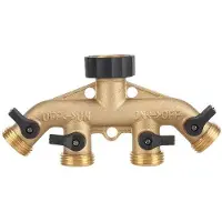 OEM Gartenschlauch-Spender - Wasserverteiler - Schlauchanschluss - Wasser-Spender Gartenschlauch - für Gartendüsen - geeignet für Gartenbewässerung - (EU-Kabel 3/4)