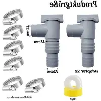 OEM Zwembad Onderhoudskraan 32 mm mit Slangadapter und Schieber - Für Schwimmbäder mit 32 mm Slangaanschluss - Ventil und Zubehör - 32 mm Anschlussset