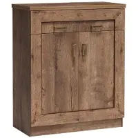 Masseno Kommode UDINE 90 cm Sideboard mit 2 Schubladen und 2 Türen für Wohnzimmer Schlafzimmer Modern 90x44x110 cm Braun