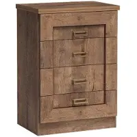 Masseno Kommode UDINE 63 cm Sideboard mit 4 Schubladen und Türen für Wohnzimmer Schlafzimmer Modern 63x44x90 cm Braun