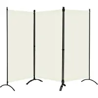 OEM Privacyscherm Raumteiler - Buitenscherm - Raumteilverteiler - Wetterbeständiges Material - 255cm x 181cm - Dunkelgrau & Creme