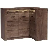 Masseno Kommode ZERI 131 cm Sideboard mit Schubladen und 3 Türen für Wohnzimmer Schlafzimmer Modern 131x42x103,5 cm Braun