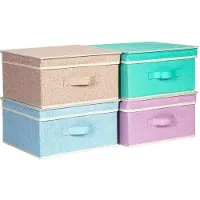 OEM Opvouwbare Opbergbox mit Deckel - Opvougbare Spielzeugbox - 1 Stück - Eisfarbe - 33,5 l x 31,75 x 17,5 cm