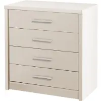 Masseno Kommode KALISTA 80 cm Sideboard mit 4 Schubladen und Türen für Wohnzimmer Schlafzimmer Modern 80x45x83 cm Beige