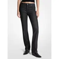Michael Kors für Damen. MF59092FKE Stretch-Denim Skinny Jeans mit Nieten schwarz (S), Lässig, Baumwolle