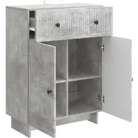 vidaXL Sideboard Betongrau 66 x 34,5 x 90 cm Holzwerkstoff
