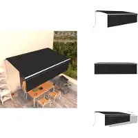 vidaXL Markise Manuell Einziehbar mit Rollo 5x3 m Anthrazit - Markisen