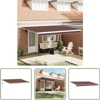 The Living Store Markise Automatisch Braun 450x300 cm