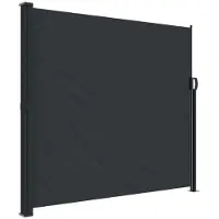 Syfax Seitenmarkise Ausziehbar Schwarz 180x500 cm