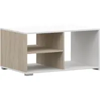 Imoebel 24 Couchtisch TRES, Wohnzimmer, Tisch Kaffeetisch 90 cm Weiß/Weiß