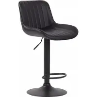OEM Küchen- und Barhocker - Schwarz - Luxusdesign - Kissenleiste - Füßeisen - Für Küche und Bar - Bezug - KunstKunstlederion