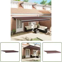 The Living Store Markise Automatisch Braun 500x300 cm