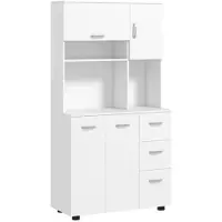 OEM Küchenaufbewahrungsregal - 3 Ladeeinheiten - 3 Schubladen - Weiß - 89x39,5x168cm
