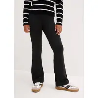 Bonprix Jerseyhose "Ausgestellte Jerseyhose mit angerauter Innenseite" mit angerauter Innenseite, mit Gummizug, ausgestellte Passform