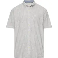 Camel active Kurzarmhemd , Herren, Gr. 4XL, N-Gr, grau (sanftes weiß), Web, Obermaterial: 100% Baumwolle, meliert, normal hüftbedeckend, Rundhals, Hemden Kurzarmhemd, mit Button-Down-Kragen