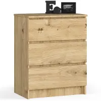 Akord Furniture Factory OP0LK-6ART002, Eiche, 3 Schublade(n), Matt, 16 mm, 51 cm, 400 mm