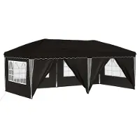 Syfax Pop-up Partyzelt 575 x 288 x 245 cm Schwarz