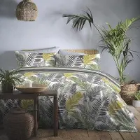 OEM Tropisches Bettwäschendekel mit Palmenblatt - umkehrbares Design 200 x 200 cm - Zweibettwäschendekel