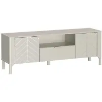 Masseno TV-Schrank ALICANTE 160 cm Fernsehschrank mit 1 Schubladen und 3 Türen TV-Lowboard für Wohnzimmer Modern 160x40,5x57 cm Kaschmir