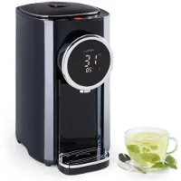 Klarstein Hot Spring Plus Heißwasserspender mit Filter, Warmwasserboiler 5L, LCD-Display, 45-95°C, Edelstahl-Wassertank, Kindersicherung, schwarz
