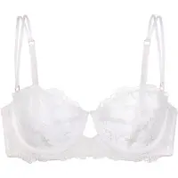 Dorina Bügel-BH "Yelena (Bridal)", Damen, Gr. 80, Cup E, ivory, Spitze, Obermaterial: 70% Polyester, 28% Polyamid, 2% Elasthan, BHs Bügel-BH, mit Spitzendetails