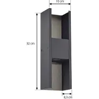 LUCANDE LED-Außenwandleuchte Lavrin, schwarz/grau, Alu