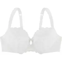 Dorina Bügel-BH "Celine", Damen, Gr. 95, Cup C, beige (ivory), Obermaterial: 58% Polyamid, 26% Polyester, 16% Elasthan, unifarben, BHs Bügel-BH, mit Spitzendetails, verstellbare Träger