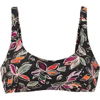 Buffalo Bustier-Bikini-Top "Whoopi", Damen, Gr. 44, Cup E, bunt (schwarz bedruckt), Recycling-Polyamid, bedruckt, Bikini-Oberteile Bustier-Bikini-Top, mit Bügel
