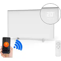 Quality Heating Superia Wifi-Fernbedienung bewegliches Infrarotpaneel 450, 600 und 720Watt - 450Watt 50 x 90 cm