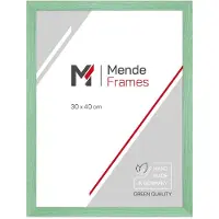 MendeFrames Holzrahmen Massivholz mit Museumsglas 25x38 cm hellgrün H300