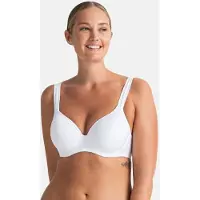 Dorina Bügel-BH "Rachel", Damen, Gr. 75, Cup A, weiß, Obermaterial: 72% Polyamid, 28% Elasthan, unifarben, BHs Bügel-BH, mit Schale, nahtlos vorgeformte Cups, gepolsterte Träger