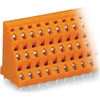 Wago 737-604 Dreistock-Leiterplattenklemme,2,5 mm2,Rastermaß 7,62 mm,orange 737604 - 36 Stück