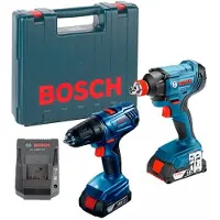 Bosch 0 601 9G5 222, Kabelloser Schlagbohrschrauber, Akku-Schlagschrauber, Schwarz, Blau, Rot, Gebürstet, 54 Nm, 500 RPM, 1900 RPM