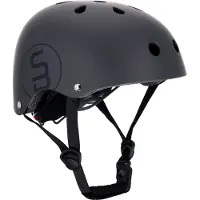 Sun baby PERFECT FIT S Kinderfahrradhelm 50-54 cm LICHT LED-Lampe Magnetclips schwarz