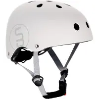 Sun baby PERFEKTE PASSFORM M 54-58 cm LEICHTER Kinderfahrradhelm mit LED-Licht, magnetischen Clips, weiß