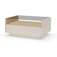 Masseno Couchtisch PORTA 96 cm Kaffetisch für Wohnzimmer Sofatisch Wohnzimmertisch Beige