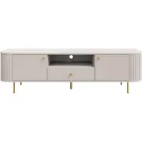 Masseno TV-Schrank BOLLA 180,6 cm Fernsehschrank mit 1 Schubladen und 2 Türen TV-Lowboard für Wohnzimmer Modern 180,6x42,3x50 cm Beige
