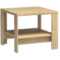 Masseno Couchtisch SYNDRA 65 cm Kaffetisch für Wohnzimmer Sofatisch Wohnzimmertisch Eichefarben